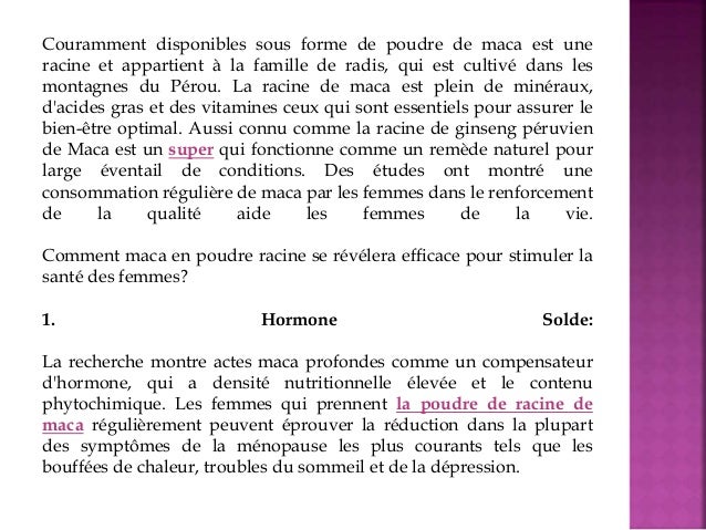 maca en poudre bienfaits maca en poudre bienfaits